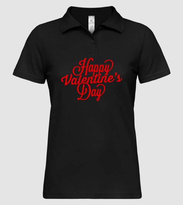 Happy Valentines day model negru pe tricou