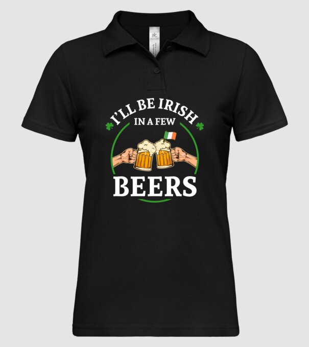 'I''ll be irish' model negru pe tricou