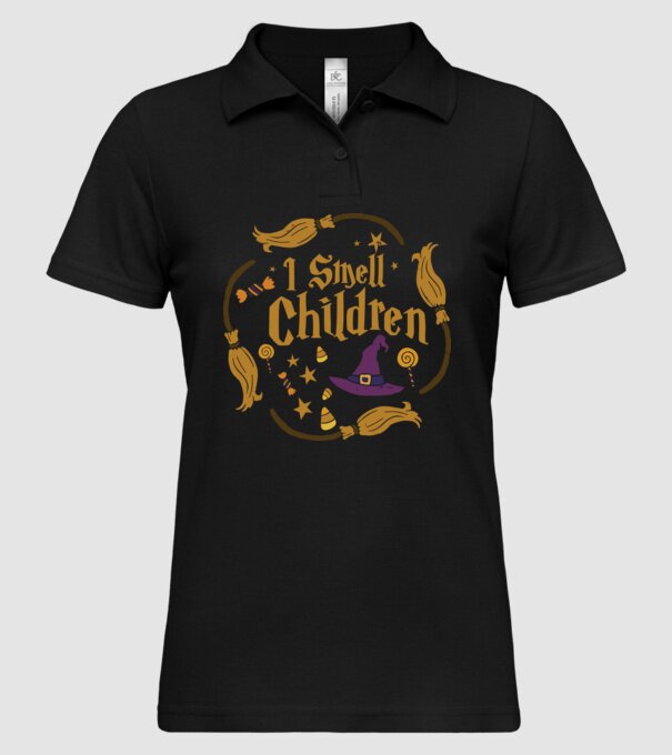 I smell children model negru pe tricou