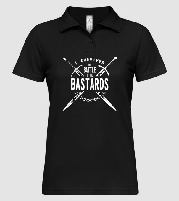 I survived the battle of the bastards model negru pe tricou