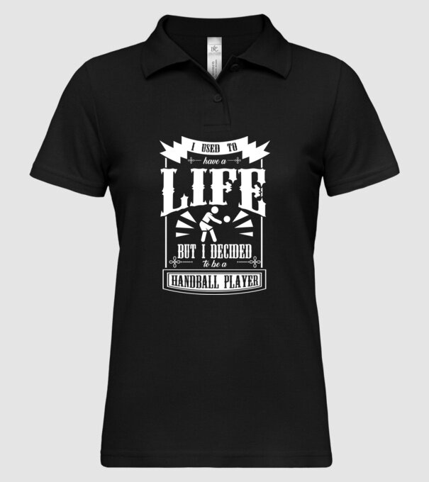 I used to have a life HANDBALIST model negru pe tricou