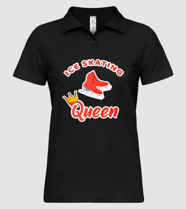 Ice skatin Queen model negru pe tricou