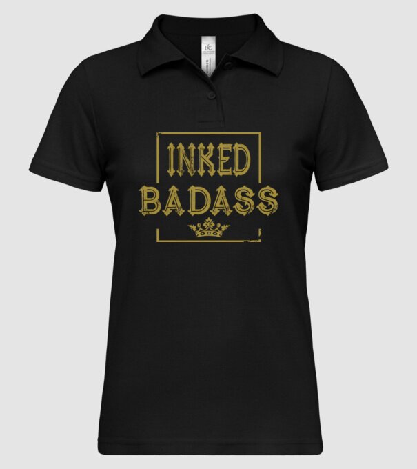Inked Badass model negru pe tricou