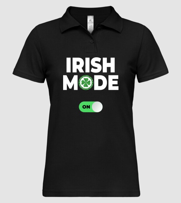 Irish mode on! model negru pe tricou