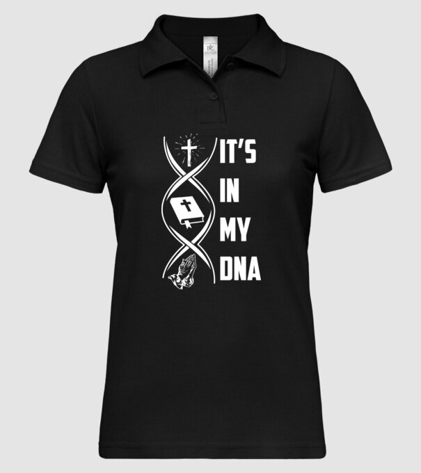 Its in my dna jesus model negru pe tricou
