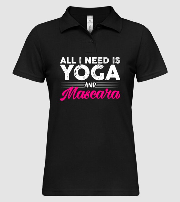 Yoga și mascara model negru pe tricou