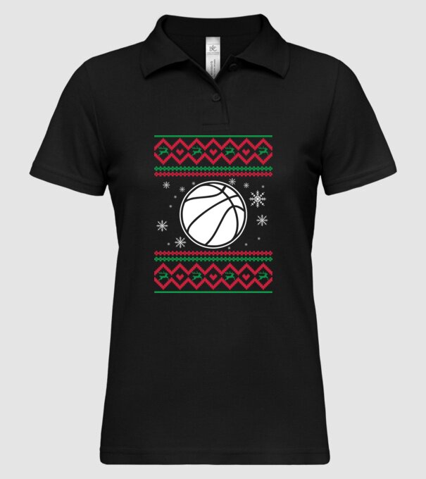 Model tricotat de Crăciun - baschet model negru pe tricou