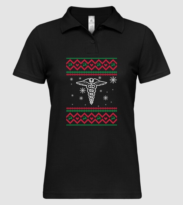 Model tricotat de Crăciun - medicină model negru pe tricou