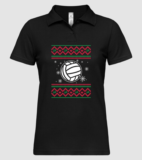 Model tricotat de Crăciun - Polo pe apă model negru pe tricou