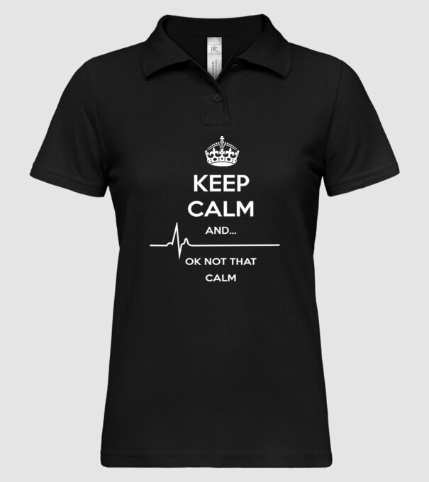 Kepp Calm....ok not that calm model negru pe tricou