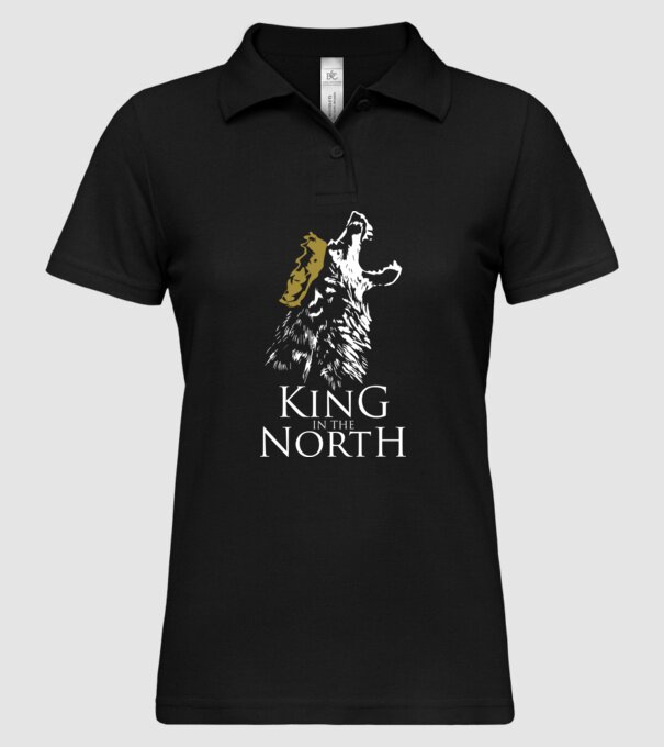 King in the north 2c model negru pe tricou