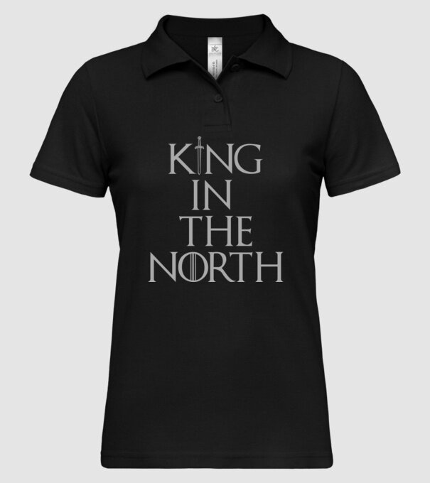 King in the North model negru pe tricou