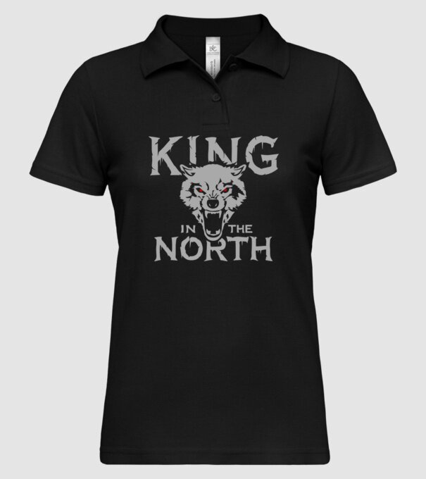 King In The Noth model negru pe tricou