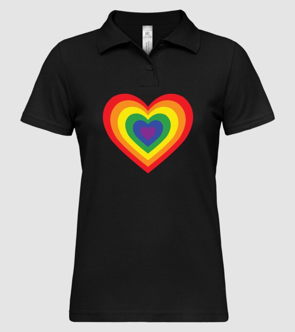 inimă lgbtq model negru pe tricou