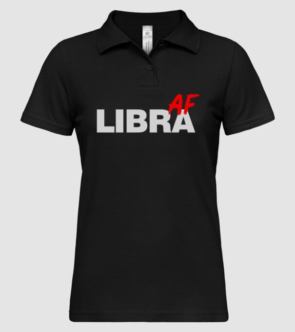 LIBRA as fuck model negru pe tricou