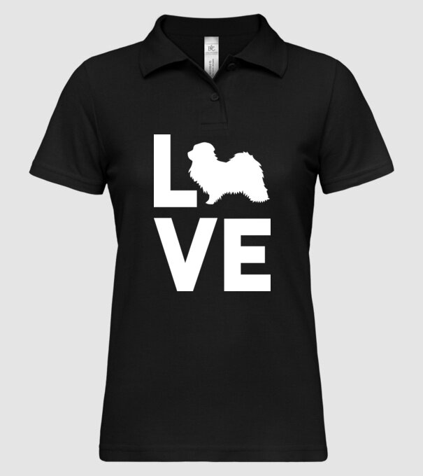 LOVE Havanese model negru pe tricou