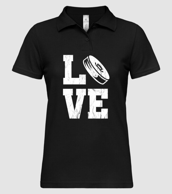 Love hockey model negru pe tricou