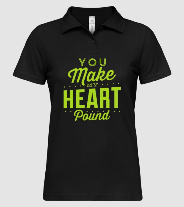 Make my heart model negru pe tricou