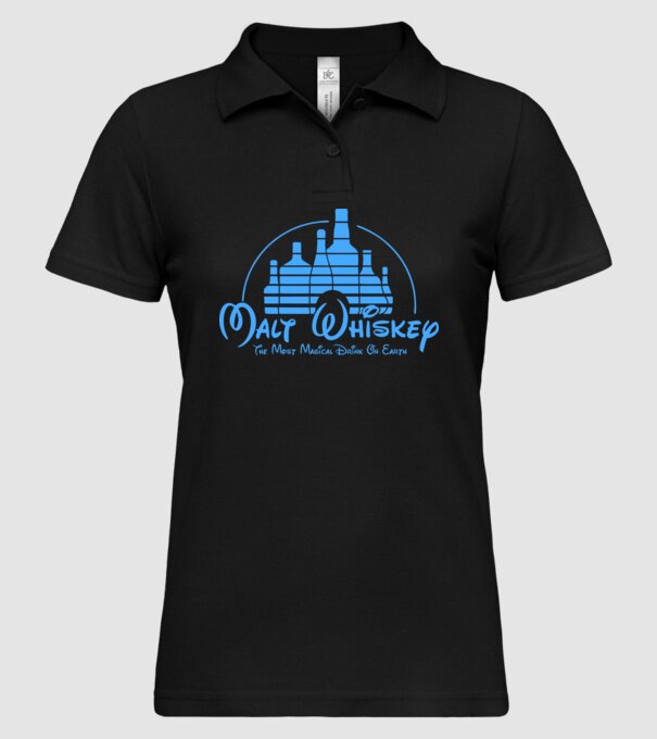 Malt Whiskey model negru pe tricou