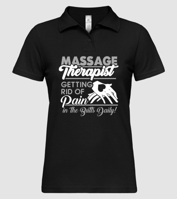 Massage pain model negru pe tricou
