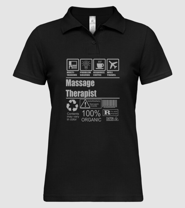 Massage Theraphist model negru pe tricou