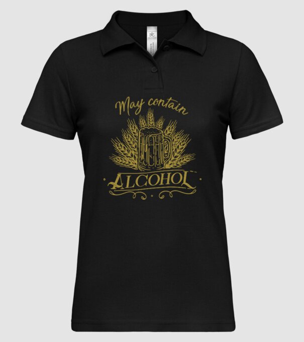 May contain alcohol2 model negru pe tricou