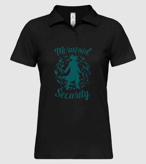 Mermaid Security boys model negru pe tricou