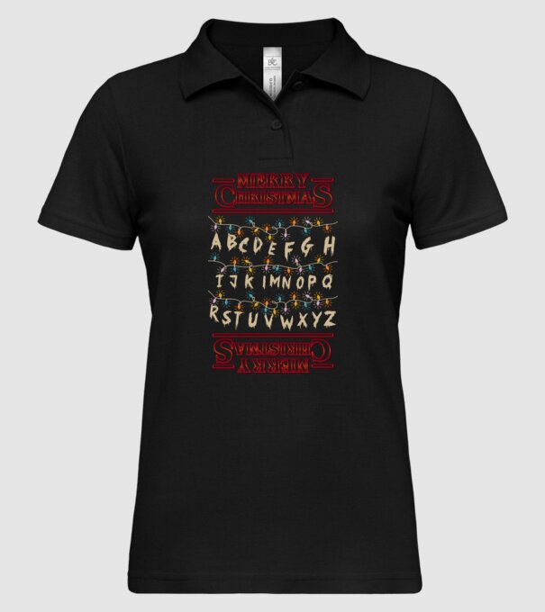 Merry Stranger Christmas model negru pe tricou