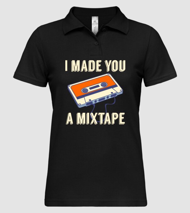 Mixtape model negru pe tricou
