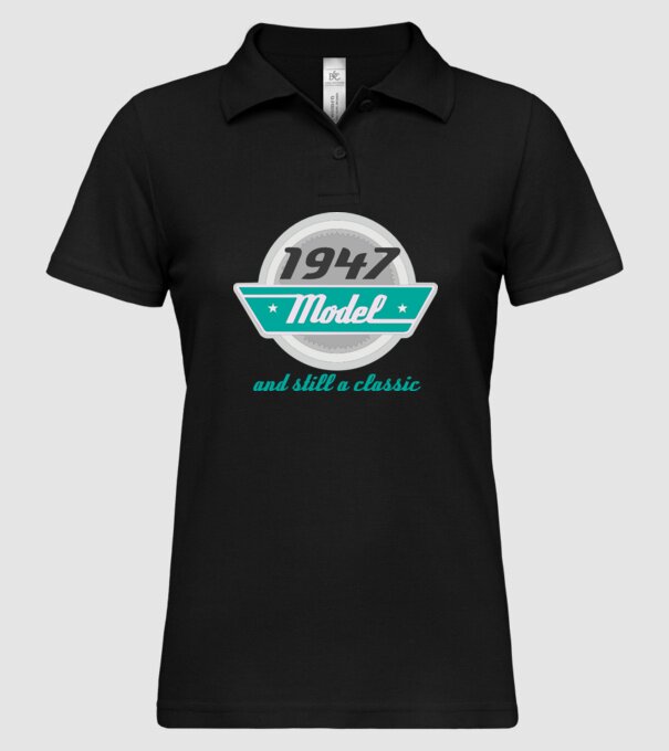 Model and still a classic - 1947 model negru pe tricou