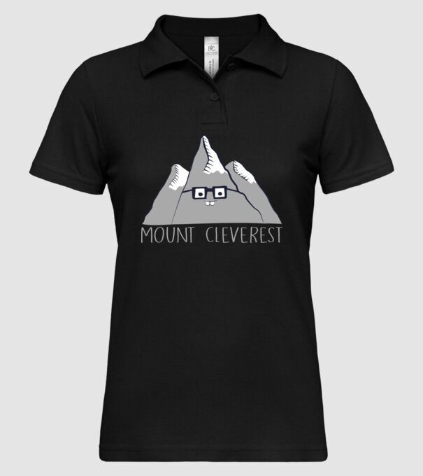 Mount cleverest model negru pe tricou