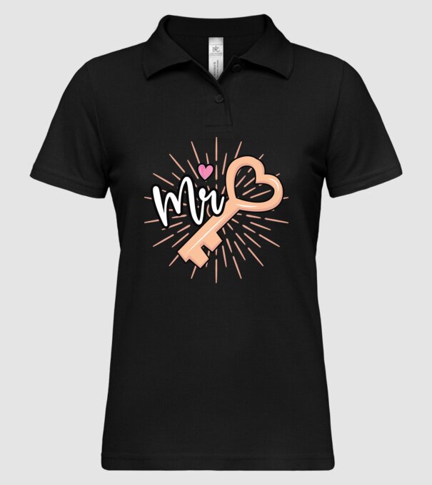 Mr key to the heart model negru pe tricou