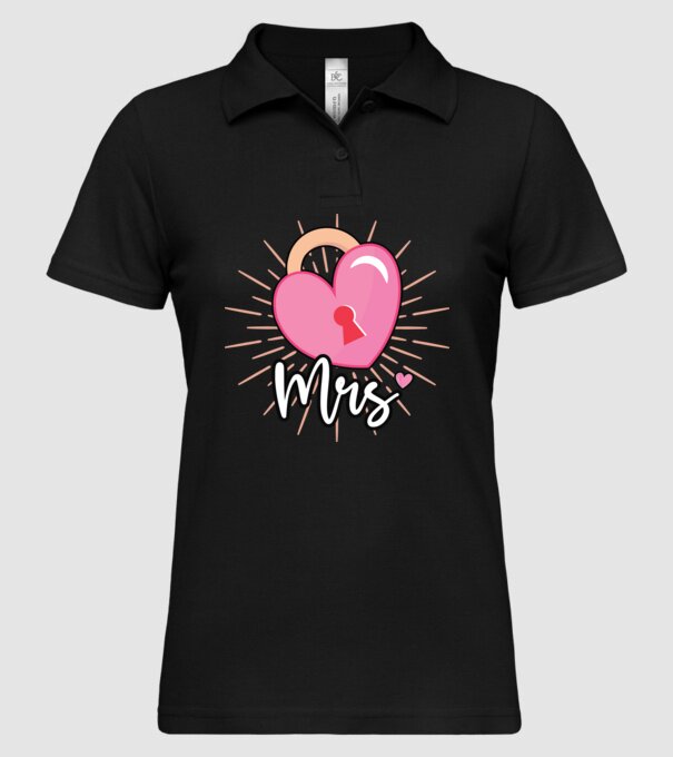 Mrs key to the heart model negru pe tricou