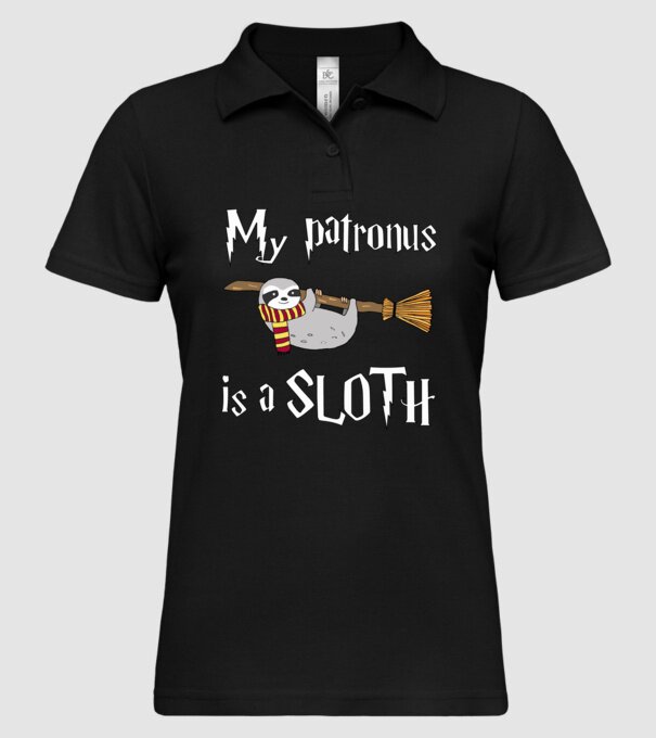 my patronus is a sloth model negru pe tricou