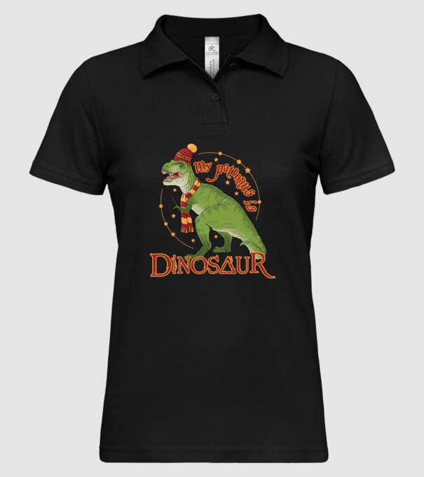 My patronus is dinosaur model negru pe tricou