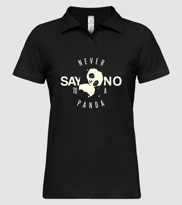 Never say no model negru pe tricou
