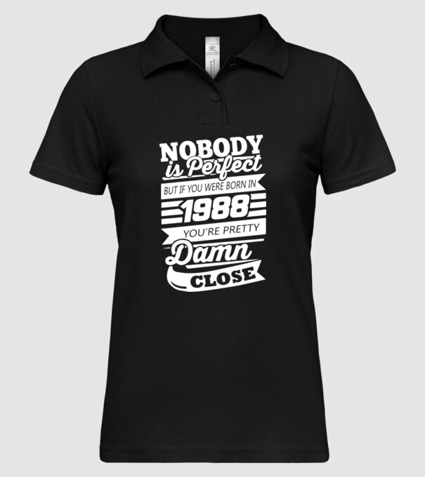 nobody is perfect 1988 model negru pe tricou