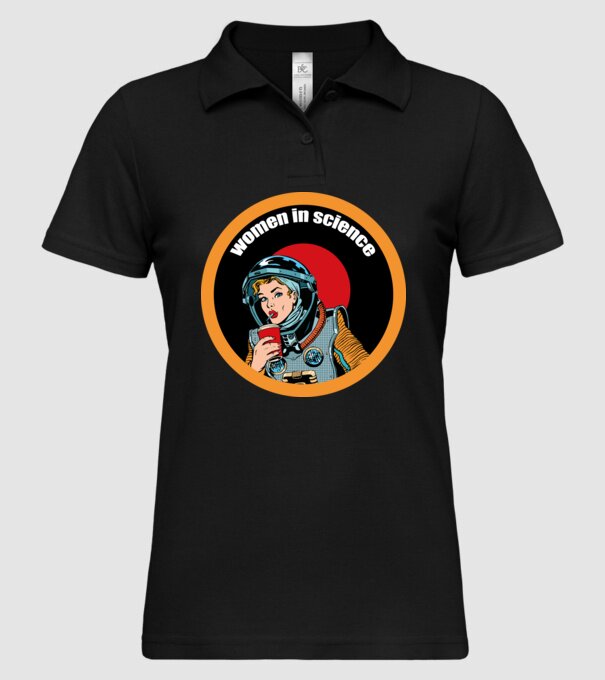 Femeile în știință model negru pe tricou