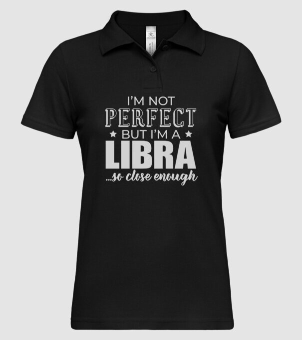 Not perfect, but LIBRA model negru pe tricou