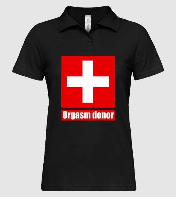 orgasm model negru pe tricou