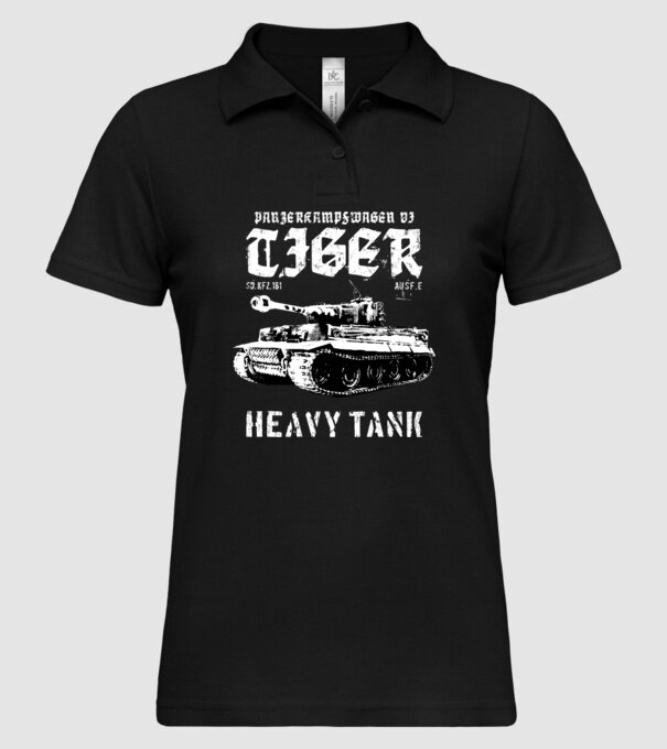 Panzer VI tiger model negru pe tricou