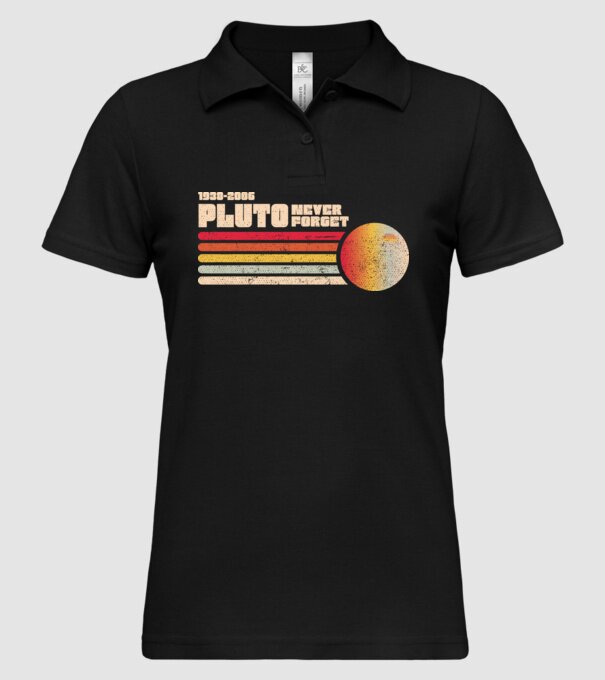 pluto model negru pe tricou