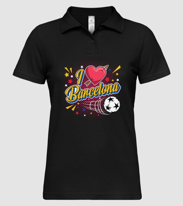 Popart Barcelona model negru pe tricou
