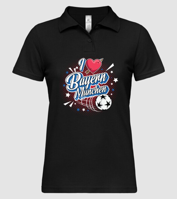 Popart Bayern model negru pe tricou