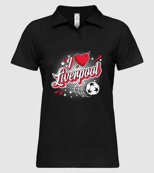 Popart Liverpool model negru pe tricou