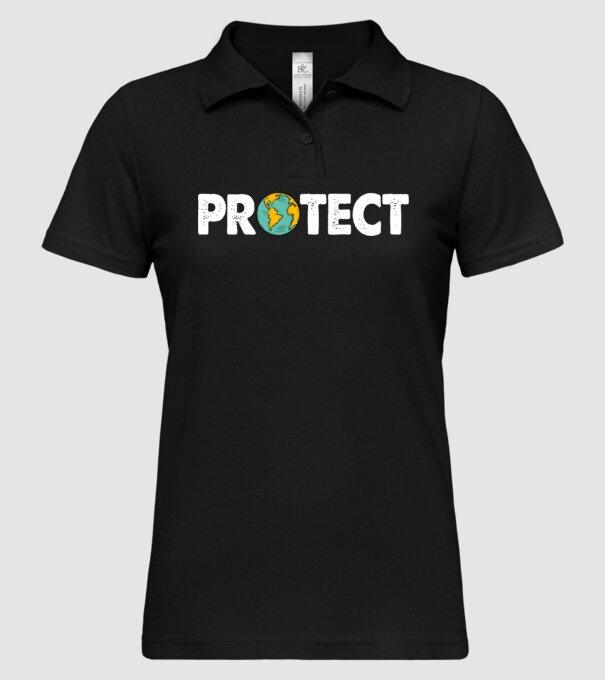 Protect earth model negru pe tricou