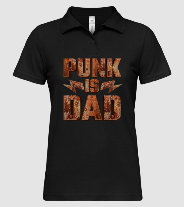 PUNK IS DAD model negru pe tricou