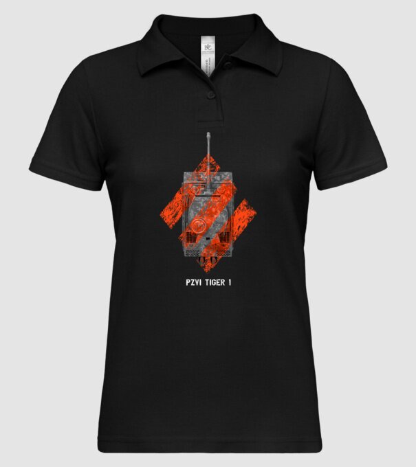 PZVI Tiger 1 heavy wot class model negru pe tricou