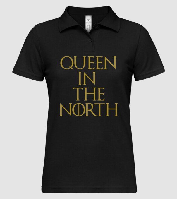 Queen in the North model negru pe tricou