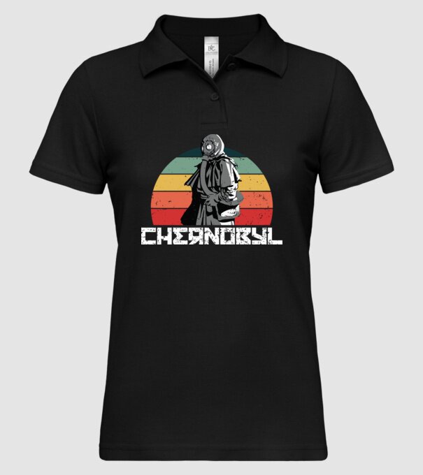 Retro chernobyl model negru pe tricou